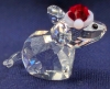 Swarovski Crystal Christmas Mouse with Santa Hat Figure w Original Box | 1" x 1.25" x 7/8" - 4