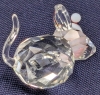 Swarovski Crystal Christmas Mouse with Santa Hat Figure w Original Box | 1" x 1.25" x 7/8" - 7