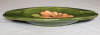 Vintage Moorcroft Pottery Hibiscus Oval Ashtray w/Original Sticker on Bottom , measures 6 1/4"&times;3.5" . Minor crazing present on bottom - 3