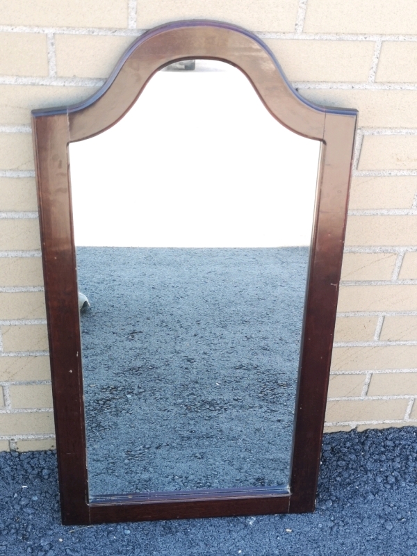 Vintage 17.5x32.5" Wood Framed Mirror