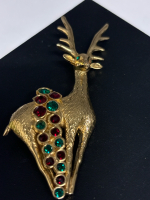 First Avenue Collection Amazing Reindeer 1998 Rhinestone Brooch