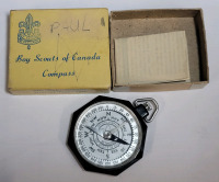 Vintage Taylor Boy Scouts of Canada Official Compass with Original Box .