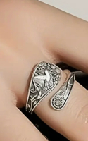 925 Sterling Silver Hummingbird Ring Open Adjustable