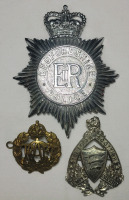 Military & Police Cap Badges . RAF Badge , Canadian The Essex & Kent Scottish Badge and Bedfordshire Police Cap Badge . See photos for measurements