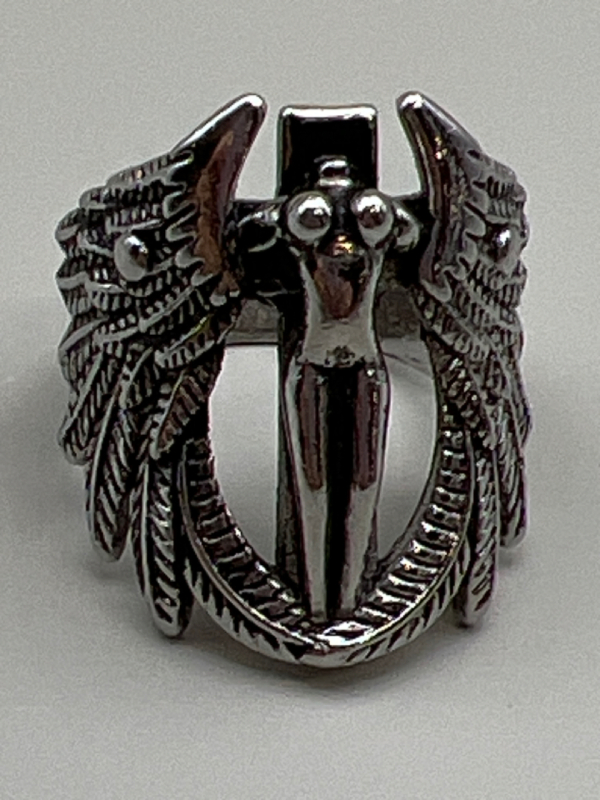 925 Sterling Statement Headless Angel Ring Size 11