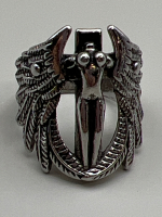 925 Sterling Statement Headless Angel Ring Size 11