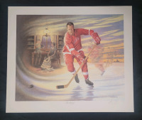 " Mr. Hockey " by Canadian Artist James Lumbers . Limited Edition Numbered Signed Print , #3713/9999 . Measures 25.5"×21.5"