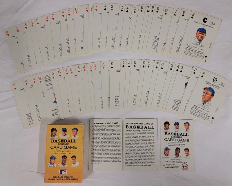 1991 Baseball Legends Card Game , Complete