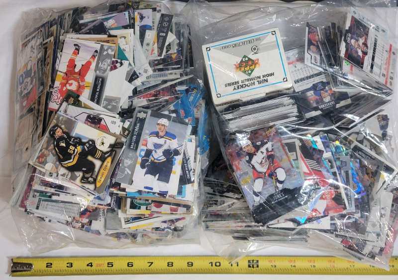 NHL Hockey Trading Card Singles in Two (2) Bags . Various Years & Card Company's