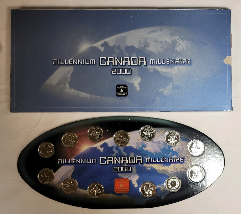 2000 Canadian Millennium Quarter Coin Set , Uncirculated