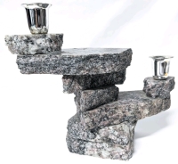 Vintage StoneAge Creations Canada Candle Holder | 7" Tall