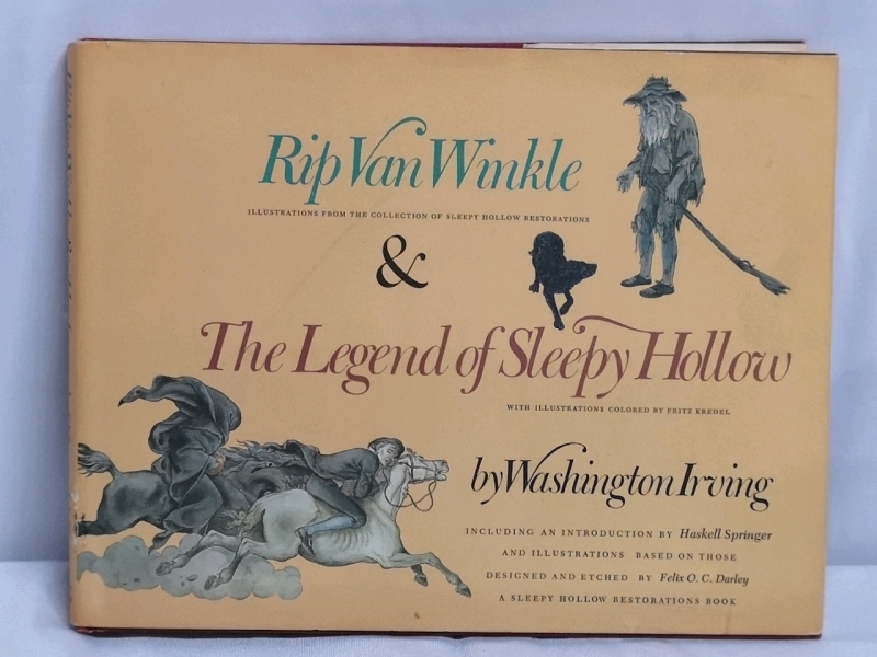 Vintage Rip Van Winkle & The Legend of Sleepy Hollow Hardcover Book by Washington Irving