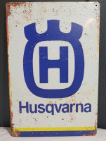 New - HUSQVARNA Tin Sign , measures 8"×11"