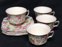 Vintage Royal Winton Cups & Plates - Summertime Pattern