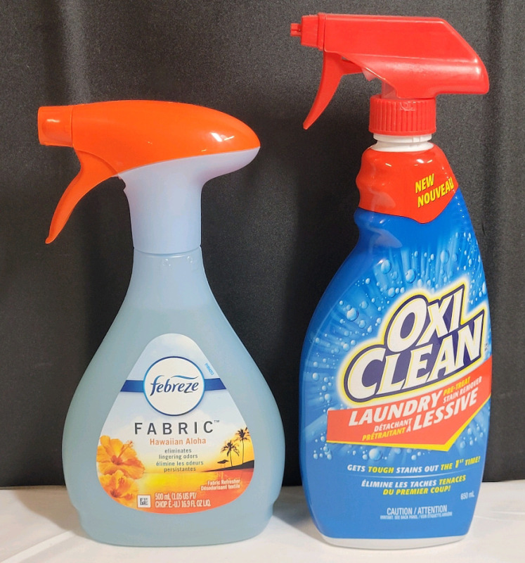 Febreze Fabric Refresher (hawaiian aloha) , 500ml bottle & Oxi Clean Laundry Pre-Clean , 650ml bottle