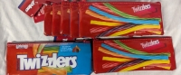 7 New Rainbow Twizzlers Pencil Case. 7.5" by 3".