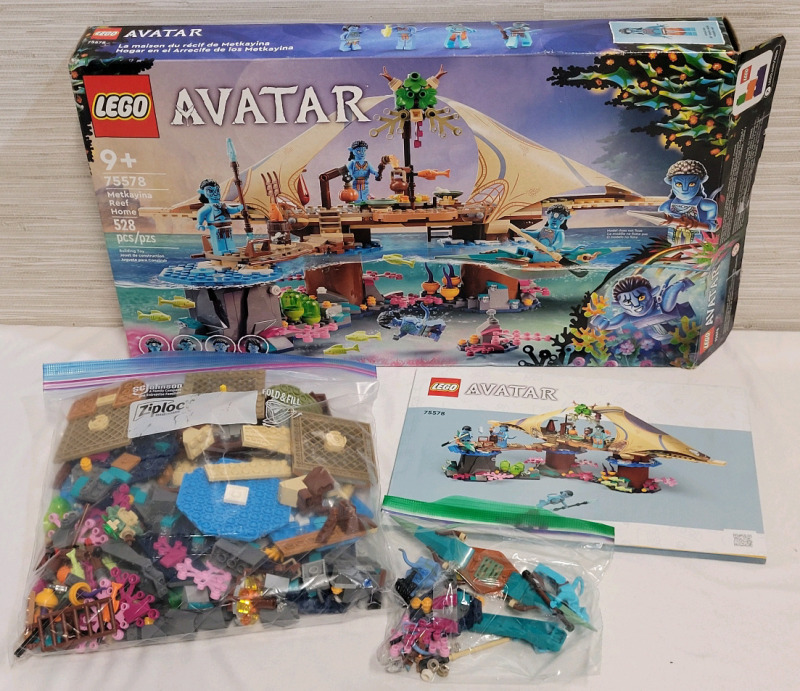 LEGO Avatar Metkayina Reef Home #75578 with Manual . Can Not Confirm if Complete or Not , Is Missing Two (2) Mini Figs