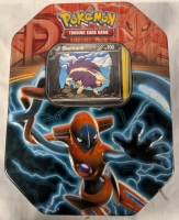 300+ Pokemon Trading Cards with Tin. Rares and Holographic a present. Oldest Card Noted Had 2009 Date on it.