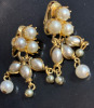 Fabulous Bronze Golden Faux Pearl 34 inch Necklace Earrings - 4