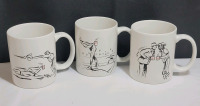 Vintage Maxwell House Baseball Edition Coffee / Tea Mugs , Three (3) Mugs . Measure 3 3/4" tall . No chips or cracks