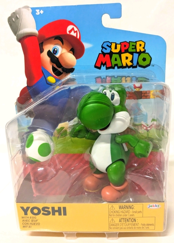 New Sealed Super Mario Action Figure | Yoshi with Egg | Approx 4" Tall