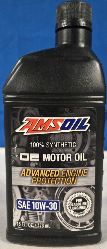 New Sealed | AMSOIL 473Ml Bottle Of 100% Synthetic OE Motor Oil | Advanced Engine Protection | SAE 10W-30