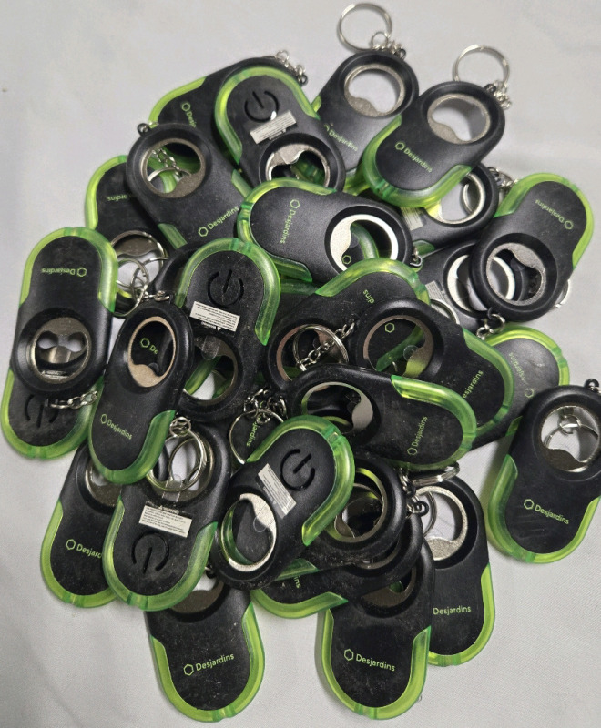 25 | Desjardins Keychain Flashlight/ Bottle Openers | 3" Long