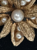 Signed SWOBODA Genuine Pearl Vintage Brooch - 3