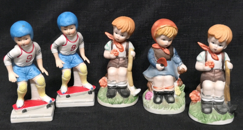 5 Vintage Eaton Collection Figures - Children 6-6.5" Tall