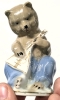 Vintage Soviet Russia USSR Porcelain Bear with Balalaika Figurine | 3.5* Tall