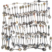 88 Collectable Souvenir Spoons from Around the World | Sterling 925, Alpaca, Silver Plated, Pewter, Stainless Steel + | Up to 5" Long