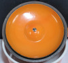 Vintage Le Creuset Enamel #16 Flame Orange Cast Iron Pot / Sauce Pan w/Lid - 3