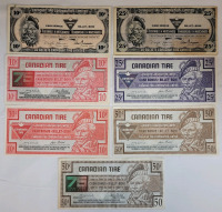 Vintage Canadian Tire Cash Bonus Bills .