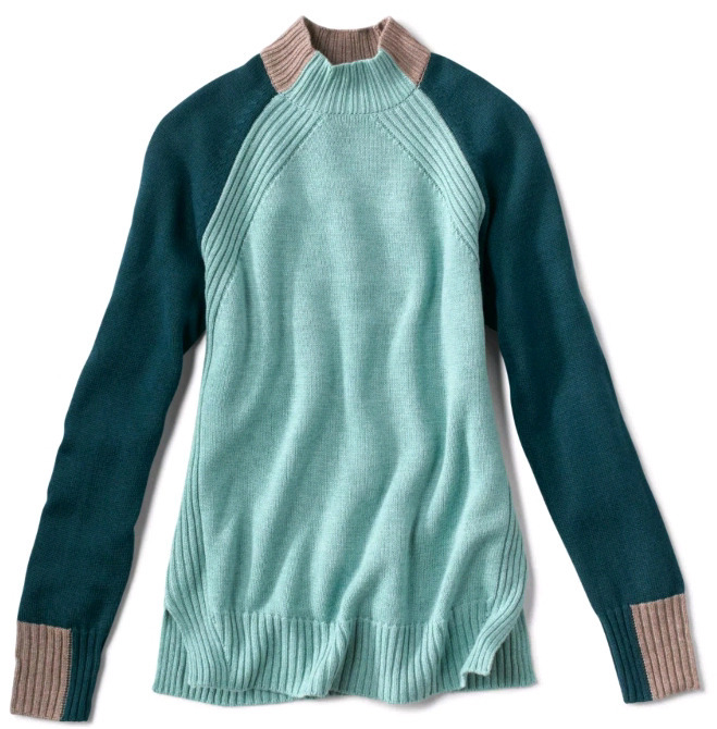 New | Female: Size: Extra Large | Colour: Mineral Blue | Anywear Mockneck Colorblock Sweater | * Retails For 34.30 *