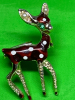 Three Vintage Reindeer Rhinestone Enamel Brooches - 4