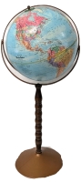 Vintage Replogle World Nation Series 12" Diameter Globe | 30" Tall