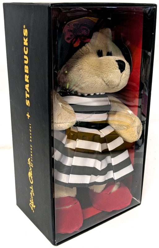 New STARBUCKS x Alice and Olivia by Stacey Bendet Holiday Bearista Plush Bear | Approx 9.25" Tall