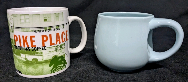 Vintage 1999 & Modern 2005 (16oz) Ceramic Starbucks Collector Cups |