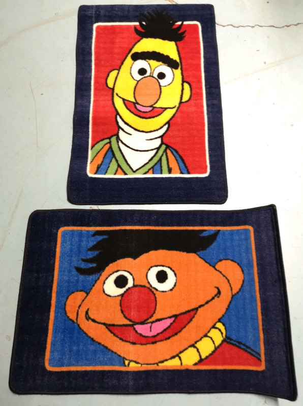 Collectible Sesame Street Bert & Ernie Mats 35 by 23"