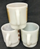 3 Vintage Anchor Hocking Fire King Milk Glass Coffee Cups | Made in USA - 3