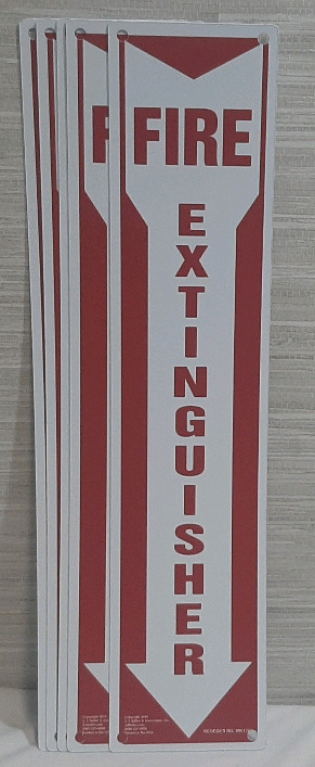 New Fire Extinguisher Signs 5pcs