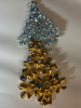 Vintage Rhinestone Christmas Tree Brooches Signed - 6