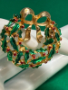 Magical Two Enameled Christmas Brooches Tree Wreath - 2