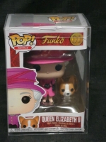 New Funko Pop! Royals #01 Queen Elizabeth II with Corgi Vinyl Figure in Protective Plastic Box |