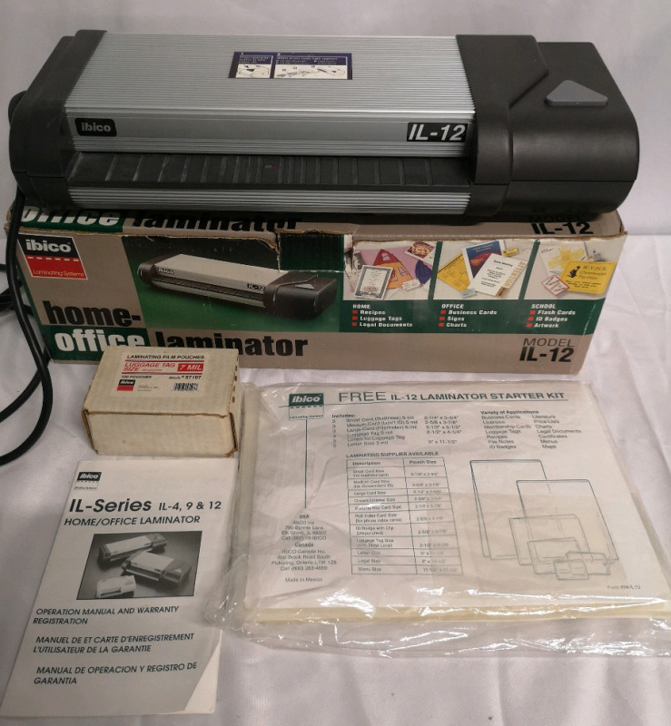 Ibico IL-12 Home-Office Laminator with Starter Kit - Working