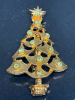 Enchanting Rhinestone Bell Brooch Peridot Rhinestone Tree Brooch - 3