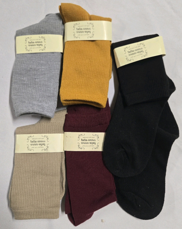 5 Pairs | One Size Fits Most | Tutu-Anna Standard Fit Socks