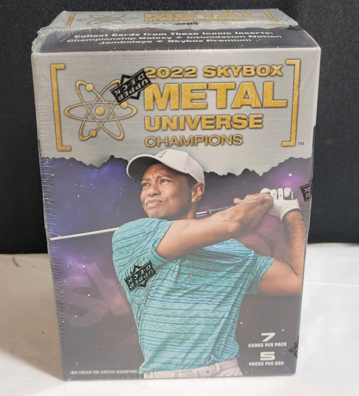 2022 Skybox Multi-Sport Metal Universe Champions Trading Card Box , Sealed . 5 Packs , 7 Cards Per Pack