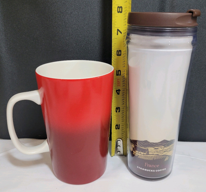 Starbucks Coffee 2015 Coffee Mug & Starbucks ' France ' Travel Mug . No chips or cracks , never used