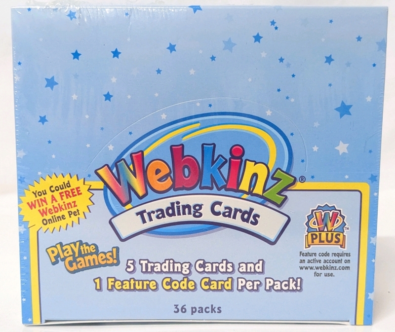 New Sealed 2007 WEBKINZ Series 1 Trading Cards Vendor Box | WE000002 | 36 Packs Inside, each w 5 Trading Cards & 1 Feature Code Card